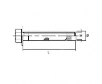 Alacer Mas, Anclaje de expansión acero inoxidable A-2 tornillo DIN-933