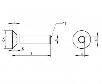 Alacer Mas, Tornillo avellanado Allen DIN-7991 VO ISO-10642