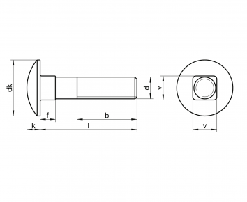 Alacer Mas, Tornillo cuadradillo DIN-603 ISO-8677