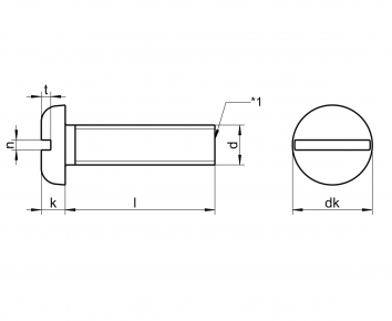 Alacer Mas, Slotted head screw DIN-85 ISO-1580