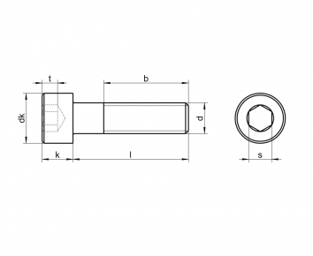 Alacer Mas, Tornillo Allen cilíndrico DIN-912 ISO-4762 acero inoxidable